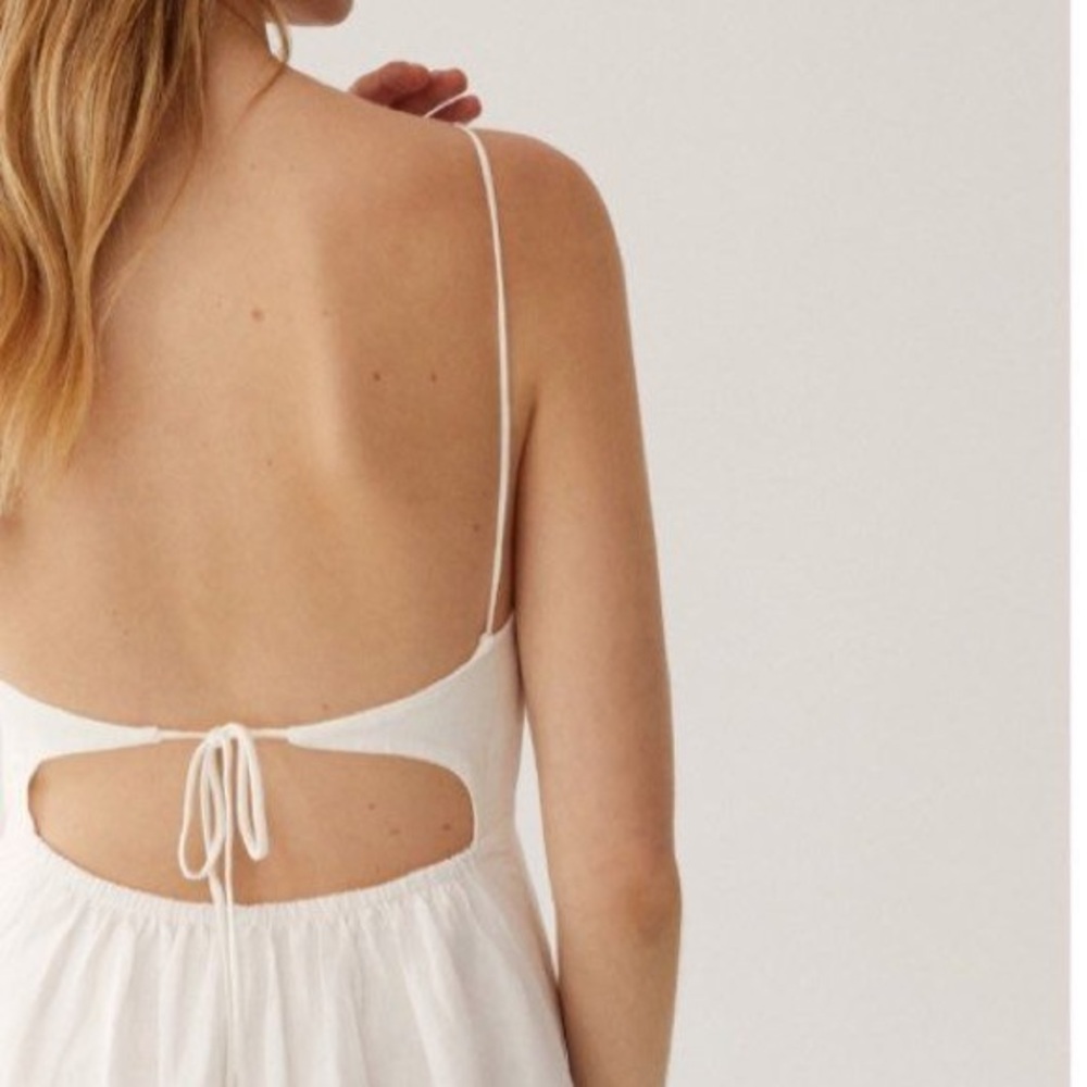 Linen Back Tie Sundress